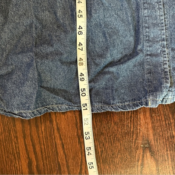 Vintage Blue 100% Cotton Made in USA Denim Maxi Dress Size 4 - Picture 9 of 9